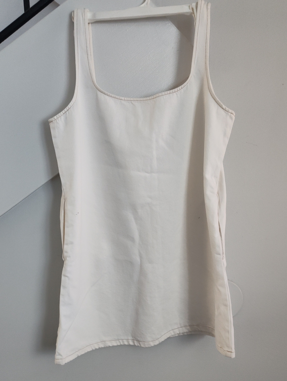 Classic Cream Scoop Neck Tank Dress Women's